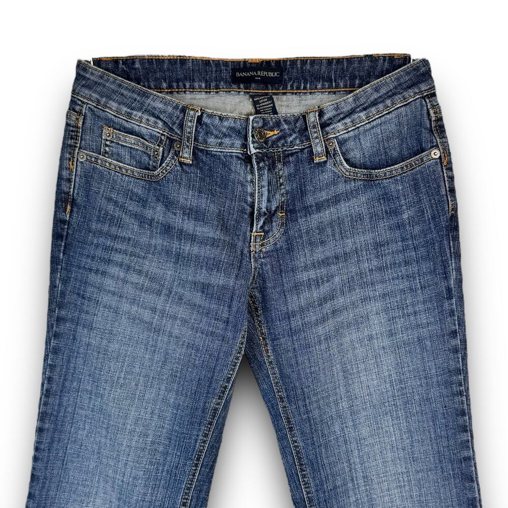 Banana Republic Factory Womens Low Rise Straight Leg Jeans Medium Wash Size 4 - Picture 2 of 8